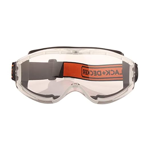 BLACK+DECKER Chemical Splash Safety Goggles for Men | Lightweight Safety Eyewear | Adjustable Elastic Headband for Better Fit | Safety Glasses for Men with Anti Fog Lens | BXPE0532IN