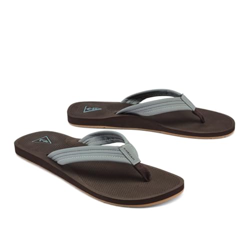 Cobian Men’s Anchor Synthetic Leather Strap Flip-Flop Sandals, Blue, 9 by Cobian - Used condition - Image 4