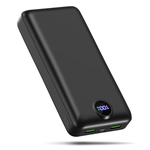 PDBEST PowerBank 50000mAh große Kapazität 3 in 1 Ladekabel, 22,5W Schnelles Aufladen USB-C 3 Ausgänge und 2 Externer Akku LED Display Eingänge Power Bank kompatibel mit iPhone Android usw
