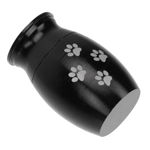 LEDMOMO 犬の壷 ペットメモリアル 骨壷 犬のブーツ 用品 香油 鹿 マット 扱う まともなペットの葬儀の棺 納骨棺 猫の灰壷 ペット灰瓶 ペット納骨堂 ステンレス鋼 Black