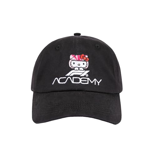 F1A x Hello Kitty Womens Adjustable Curved Brim Hat Black One Size