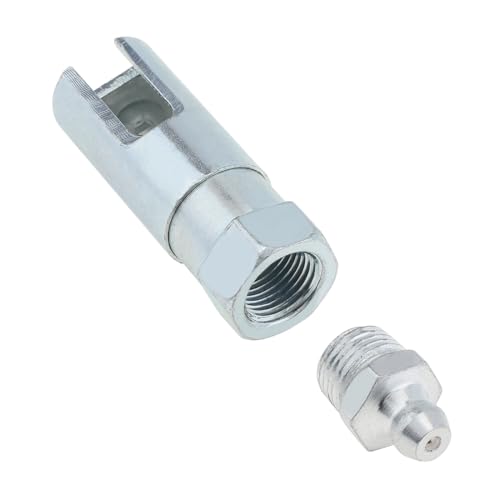 Image of 90 Degree Grease Coupler, CLAHJQX Grease Gun Adapter Connector Push on Slotted Right Angle with 1 /8 inch NPT Threads Fittings