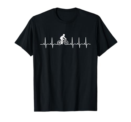 Herzschlag EKG Radfahrer Rennrad Frequenz Fahrrad Radsport T-Shirt