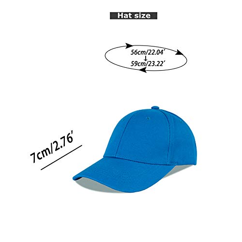 Image of LANGZHEN Unisex Baseball Cap 100% Cotton Fits Men Women Washed Denim Adjustable Dad Hat