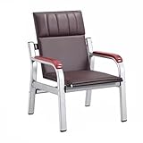 Silla de recepción con Respaldo y reposabrazos, Banco de 1 Plaza para Sala de Espera, Aeropuerto, Empresa, Hospital - Fácil de Montar