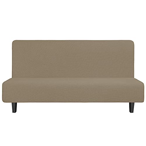 Image of Easy-Going Stretch Large Futon Slipcover Armless Futon Cover Natural