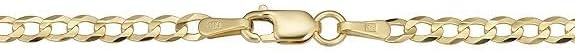 Italian 14K Solid Yellow Gold Cuban Link Curb Chain Necklace for Men & Women Diamond Cut with Lobster Claw Clasp Real 14K Real Gold Chain Jewelry (2mm - 5.5MM) - Image 8