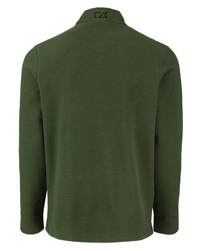 Image of Cutter & Buck Hunts Point Eco Textured Fleece Recycled Mens Snap Pullover, Polished, XXXL