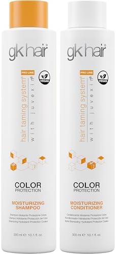 GK HAIR Moisturizing Shampoo 300ml + Conditioner 300ml - Hydrating & Nourishing for Soft, Silky Hair - Keratin