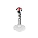 Piercing Bioflex Stab Stecker Lippenpiercing Ohrpiercing Labret Lippe Ohr Tragus Helix Platte Stud mit Glitzer Kristall Steinchen Silber 6mm Rot
