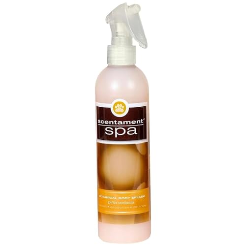 Image of Best Shot Scentament Spa Botanical Body Splash, Body Spray Conditioner for Pets, Cat and Dog Cologne Spray, Alcohol-Free, Ready-to-Use Detangler Spray, Pina Colada, 8 Oz.