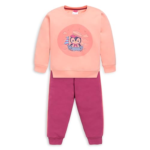 Image of LuvLap Baby Girls Full Sleeve Sweatshirt & Pyjama Set
