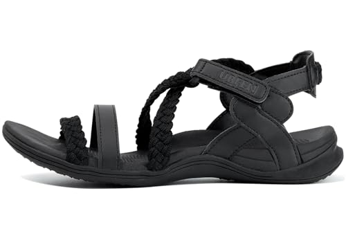 UBFEN Womens Hiking Sandal Sport Sandal Outdoor Comfortable with Adjustable Straps4