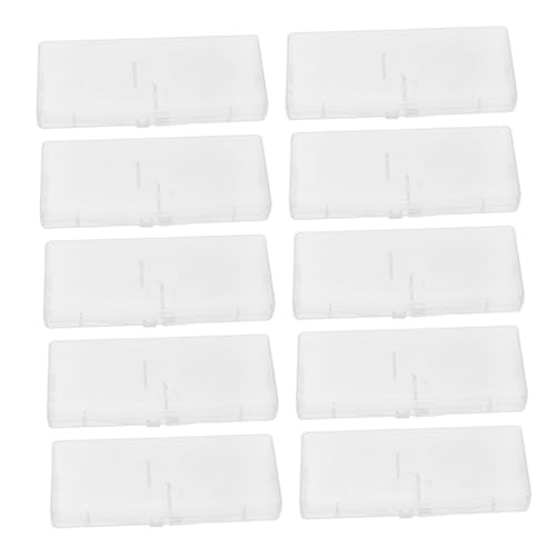 Beaupretty 10 Piezas Caja Organizadora Transparente para Cepillos Interdentales Plástico Rectangular con Tapa Abatible Estuche Portátil Antipolvo para Viaje y Uso Doméstico