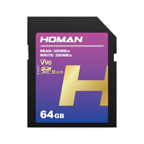 Homan SD�J�[�h 64GB UHS-II V90 Class10 U3 ���[�J�[5�N�ۏ� �������K�i