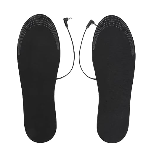 Solas Aquecidas Elétricas, Tamanho L, Material Macio, Temperatura Constante, Sapatos de Aquecimento à Prova d'água, Esteira, Carregamento Usb para Esportes Ao Ar Livre