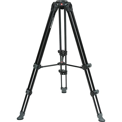 Image of Manfrotto MVK502AM-1 Professional Fluid Video System Aluminum Tripod with Telescop Twin Leg (Black)