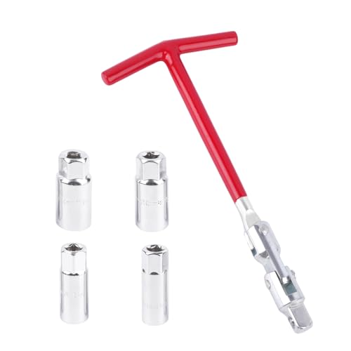 Wewounyl Spark Plug Socket Professional T-Handle Wrench 0.55in, 5/8in, 0.71in and 13/16in, Spark...