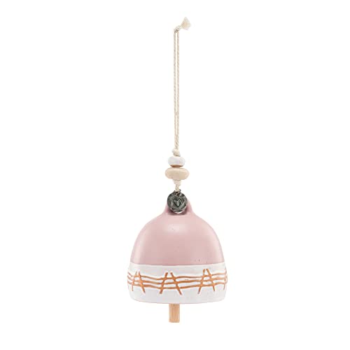Demdaco Pink Woven Love 4 X 3.5 Stoneware Hanging Mini Inspired Bell Ornament #TOP20