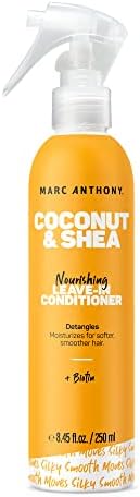 Marc Anthony Leave-In Conditioner Spray, Coconut Oil & Shea Butter - Anti-Frizz Biotin Detangling Spray to Moisturize for Softer Smoother Hair - Color Safe & Sulfate Free Styling Product