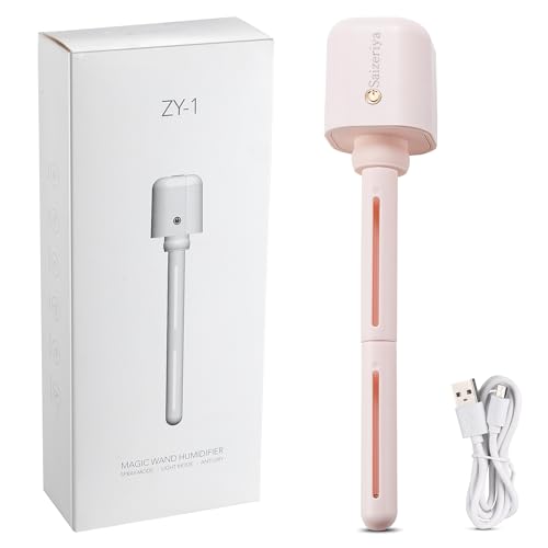 Saizeriya Mini Portable Humidifier for Travel, Pink USB Small Personal Humidifier Quiet Air Diffuser with Adjustable Length for Car Bedroom Office Use by Saizeriya - Image 8