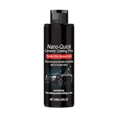 Ceweao Recubrimiento de Efecto Rápido para Automóviles - 100ml Alto Brill Eliminador de Rayaduras | Tratamiento Cerámico de Sílice | para Pintura de Camión Automotriz Parabrisas Neumático y Llanta