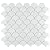 SomerTile Expressions Scallop White 11-1/4" x 12" x 7 mm Glass Mosaic Tile