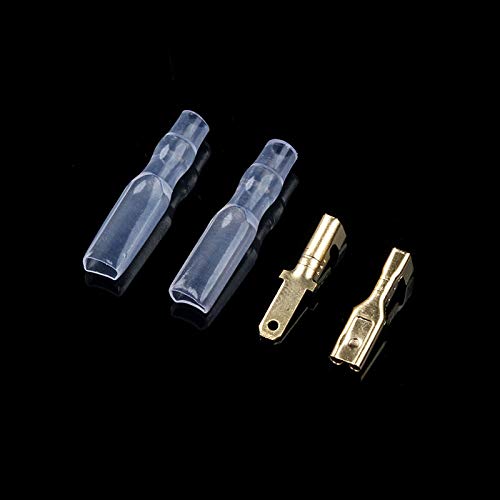 760 Stück/190 Paar 2,8/4,8/6,3 mm Quetschklemmen, weiblich und männlich, Flachdrahtverbinder-Set mit Isolierhülsen 0,5 mm²–1,5 mm²
