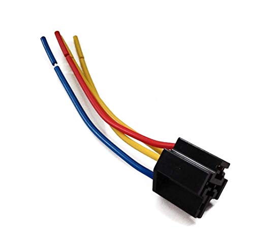 Automotive Relay Set 5-Pin 30A 12V SPDT With Interlocking Relay Socket/Wiring Harnesses