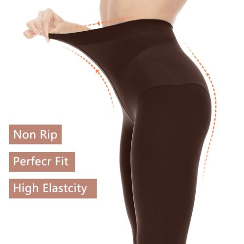 Image of Citystl 2 Pairs 80D Opaque Black Tights for Women, Tummy Control Pantyhose | Ultra-Soft Comfort, Reinforced Toes, Suitable for All Body Types, Fall and Winter Essential, Full-Footed Tights