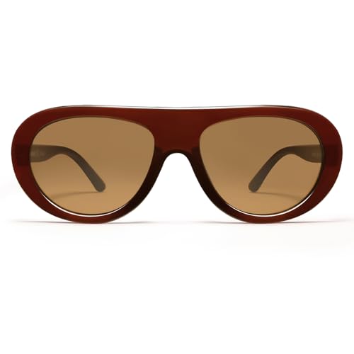 Image of VANLINKER Oversized Retro Aviator Sunglasses for Women Men Chic 70s Vintage Style Trendy 2026 Chunky Sun Glasses VL9865