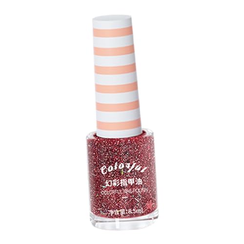 Vernis À Ongles Pailleté Séche Rapide, Vernis De Gel Brillant Scintillant 8,5 Ml Avec Paillettes - Folie Transparent Transparent Vernis À Ongles De Séchage Rapide Vernis À Ongles Long Dur