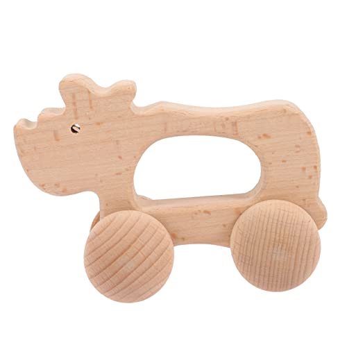 BESPORTBLE Car Wooden Push Car for Early Educational Grasp Training Safe Rounded Edges Enhances Hand Eye Coordination Development for Year