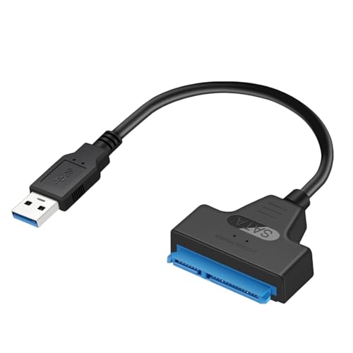 USB 3.0 to SATA Cable Adapter – SATA to USB 22 Pin Connector for 2.5 Inch SSD & HDD – High Speed Data Transfer Cable for Laptop & Computer Backup