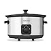 Price comparison product image Morphy Richards 6.5L Slow Cooker, Ceramic Pot, 3 Cooking Settings, Easy Clean, Silver, 461013, Brushed Steel