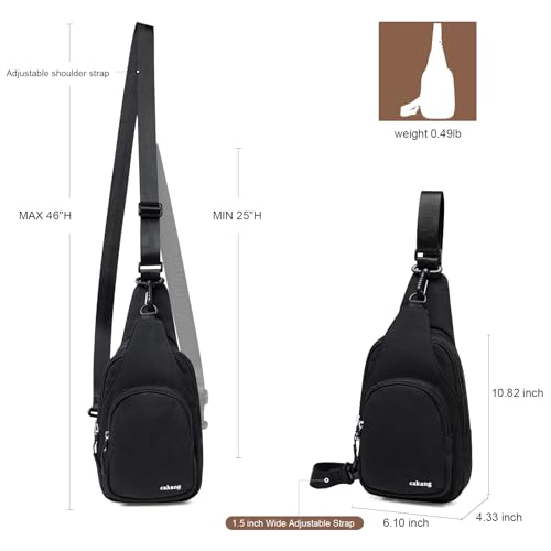 Image of cakang Womens Sling Bag Crossbody Bags for Women Vegan Leather Sling Backpack Daypack Fanny Pack Crossbody Purse Travel
