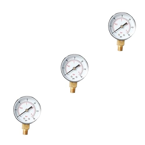 Vaguelly 3pièces manomètre de précision Psi Bar compact