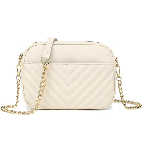 Rexmore Phone Crossbody Bag with Chain Strap, Lightweight Vegan Leather Shoulder Purse for women