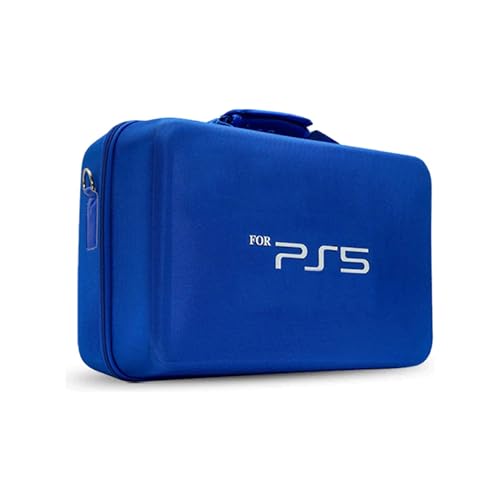 Image of PSS PS5 Travel Bag Briefcase Hard Shell Carrying Case for PS5 Console Protective Storage Bag Shockproof Compatible with PS5 Console / Controller, Headset, Charging Dock, Games Accessories (Blue)