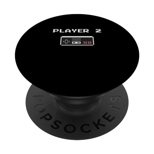 Player 2 Buddy Design de jeu vidéo de style rétro PopSockets PopGrip Interchangeable