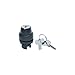 Clippard P22-T3K-B Key Selector, 90 Degree Twist, Turn Clockwise to Latch"in", Turn Counter-Clockwise to Release, 22 mm, Black