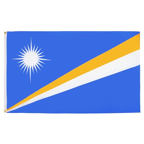 AZ FLAG - Drapeau Iles Marshall - 90x60 cm - Drapeau Marshallais 100% Polyester Avec Oeillets Métalliques Intégrés - Pavillon 50 g