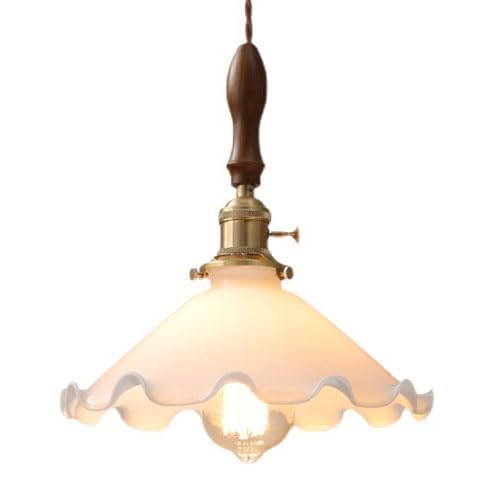 Lampe suspendue une tête en verre et luminaire décoratif E27 nordique