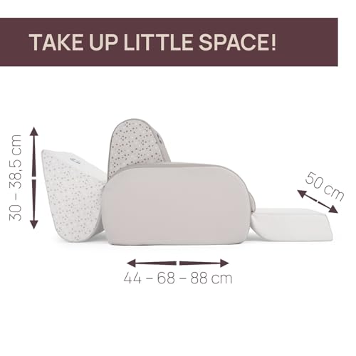 Miniatura 3 de Chicco Twist Sillón para niños Convertible en Chaise Longue y sofá, Silla para niños con 3 configuraciones, cómoda y Ligera, se transforma con un Solo Gesto - para niños de más de 12 Meses, Gris