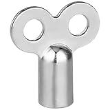 CABLEPELADO - Llave para Purgar Radiadores | Herramienta de Purga Manual para Sistemas de Calefacción | Llave de Aireación para Radiadores de Agua | Metal Resistente | Color Plata