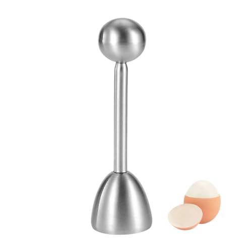Stainless Steel Egg Cracker Egg Peeler - 1 PCS Boiled Egg Shell Remover Egg Topper, Egg Cutter Shell Separator, Breakfast Kitchen Tool for Home Hotel Restaurant