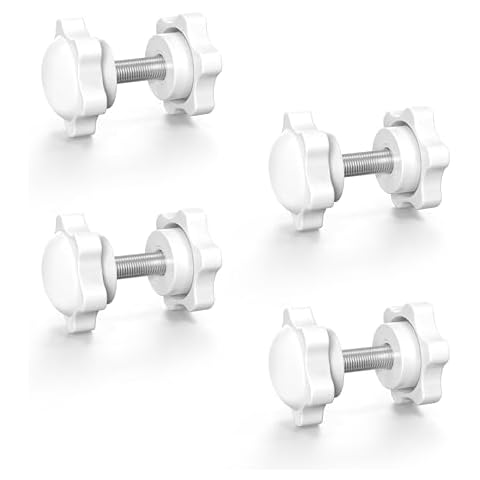 PoYang 4 pcs Screw Knob 12 mm for Bogg Bag Divider Trays, for Bogg Bag Divider Accessories, 1 x 0.47 inches Cover
