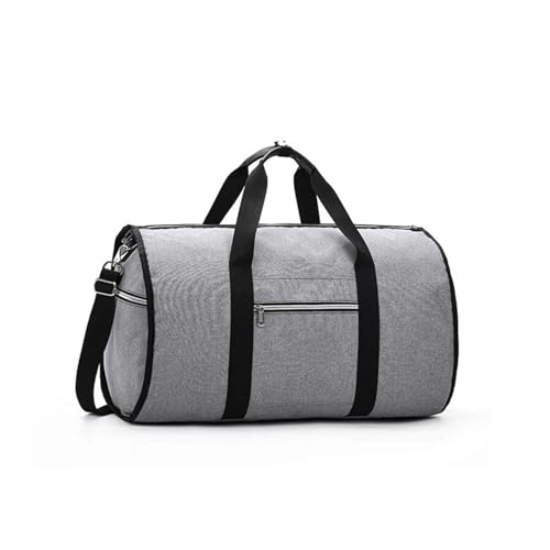 Portable Luxury Suit Storage Bag 2 in 1 Busines Travel Duffel Bag Men's Garment Bag Shoulder Trip Handbag Clothing Luggage Bag(Gray)
