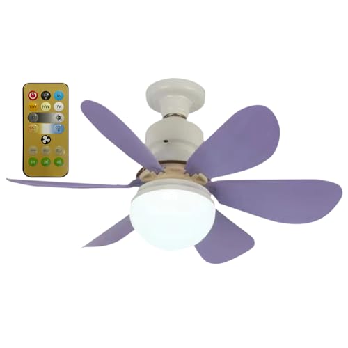 Ceiling Fans with Lights and Remote Control,30w Ceiling Fan Light Dimmable,Quiet Ceiling Fan 6 Blades for Bedroom,Living Room Kitchen 3 Color Temperature,3 Speeds,Timing