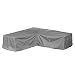 Produktbild Mehr Garten Gartenmöbel Abdeckung Dining-Lounge-Ecke L-Form mit extra hoher Rückenlehne, Premium Schutzhülle Abdeckplane L-Form mit extra hoher Rückenlehne wasserdicht 270 x 270 x 65(Höhe Vorne)/100(Höhe Hinten) cm Lichtgrau